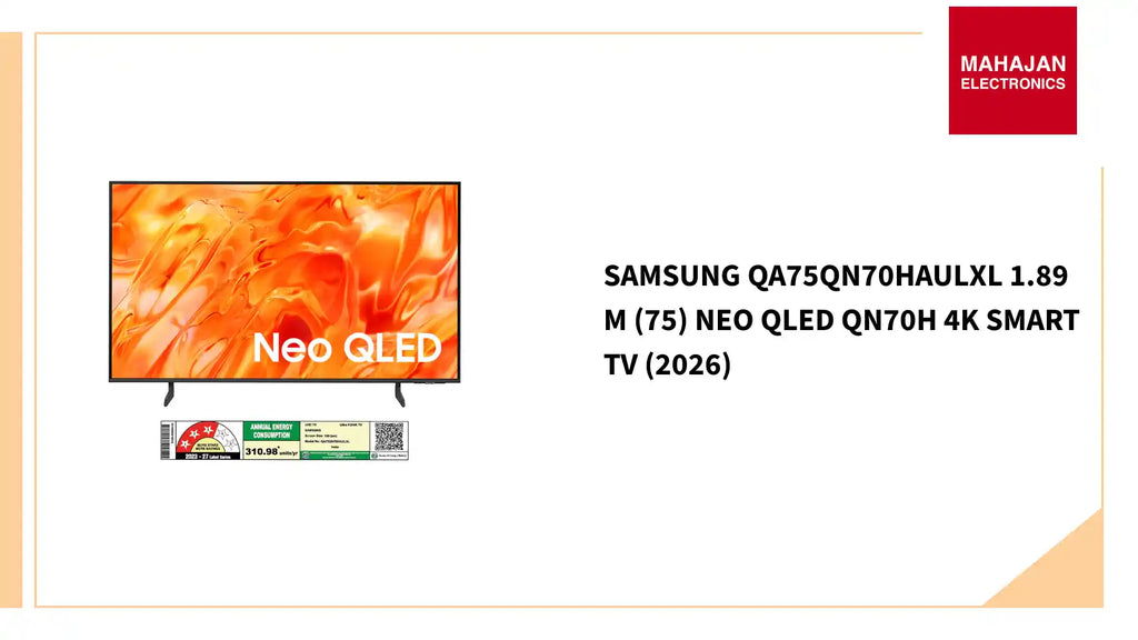 Samsung QA75QN70HAULXL 1.89 m (75) Neo QLED QN70H 4K Smart TV (2026) by@Outfy