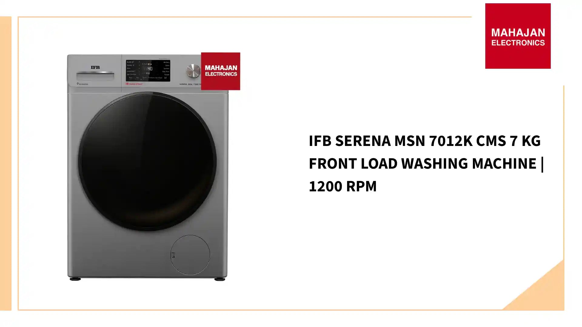 IFB Serena MSN 7012K CMS 7 Kg Front Load Washing Machine | 1200 RPM by@Outfy