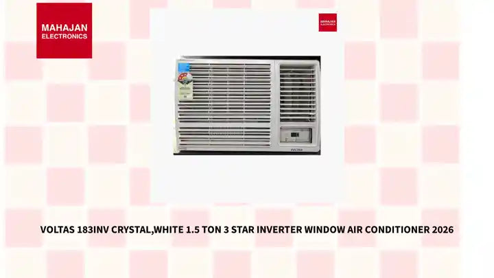 Voltas 183INV CRYSTAL,White 1.5 ton 3 Star Inverter Window Air Conditioner 2026 by@Outfy