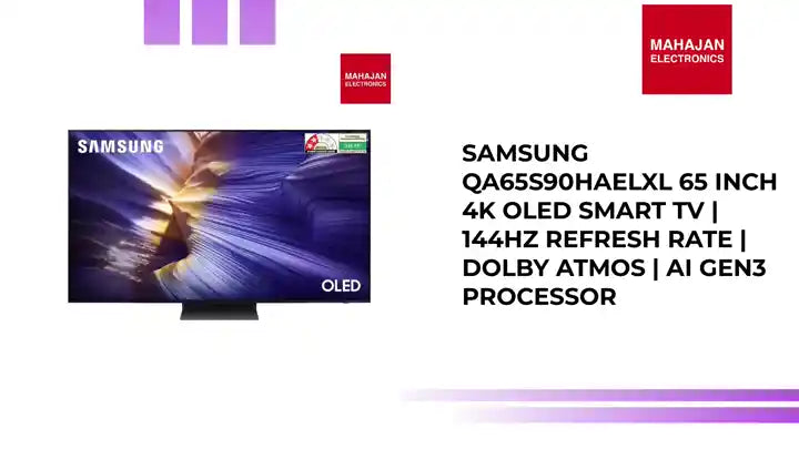 Samsung QA65S90HAELXL 65 Inch 4K OLED Smart TV | 144Hz Refresh Rate | Dolby Atmos | AI Gen3 Processor by@Outfy