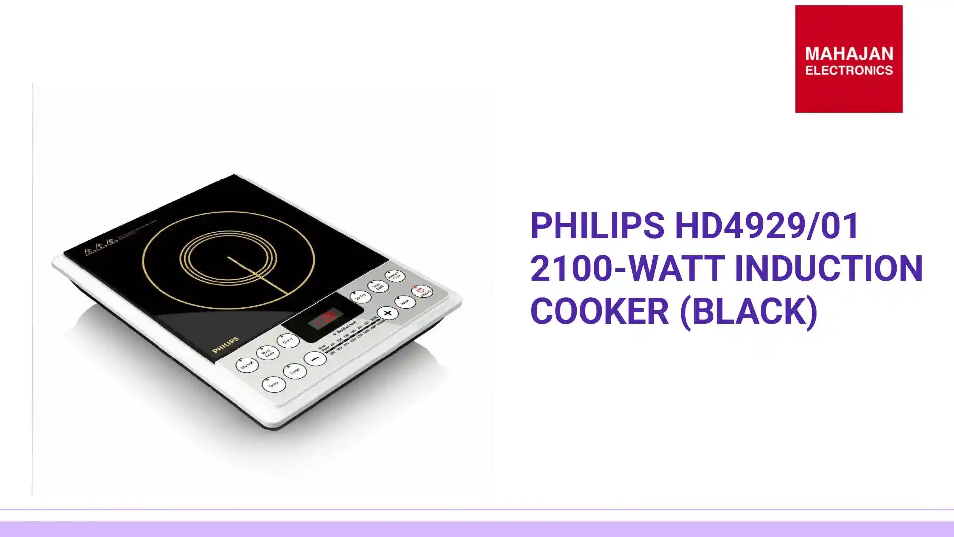 Philips HD4929/01 2100-Watt Induction Cooker (Black) by@Outfy