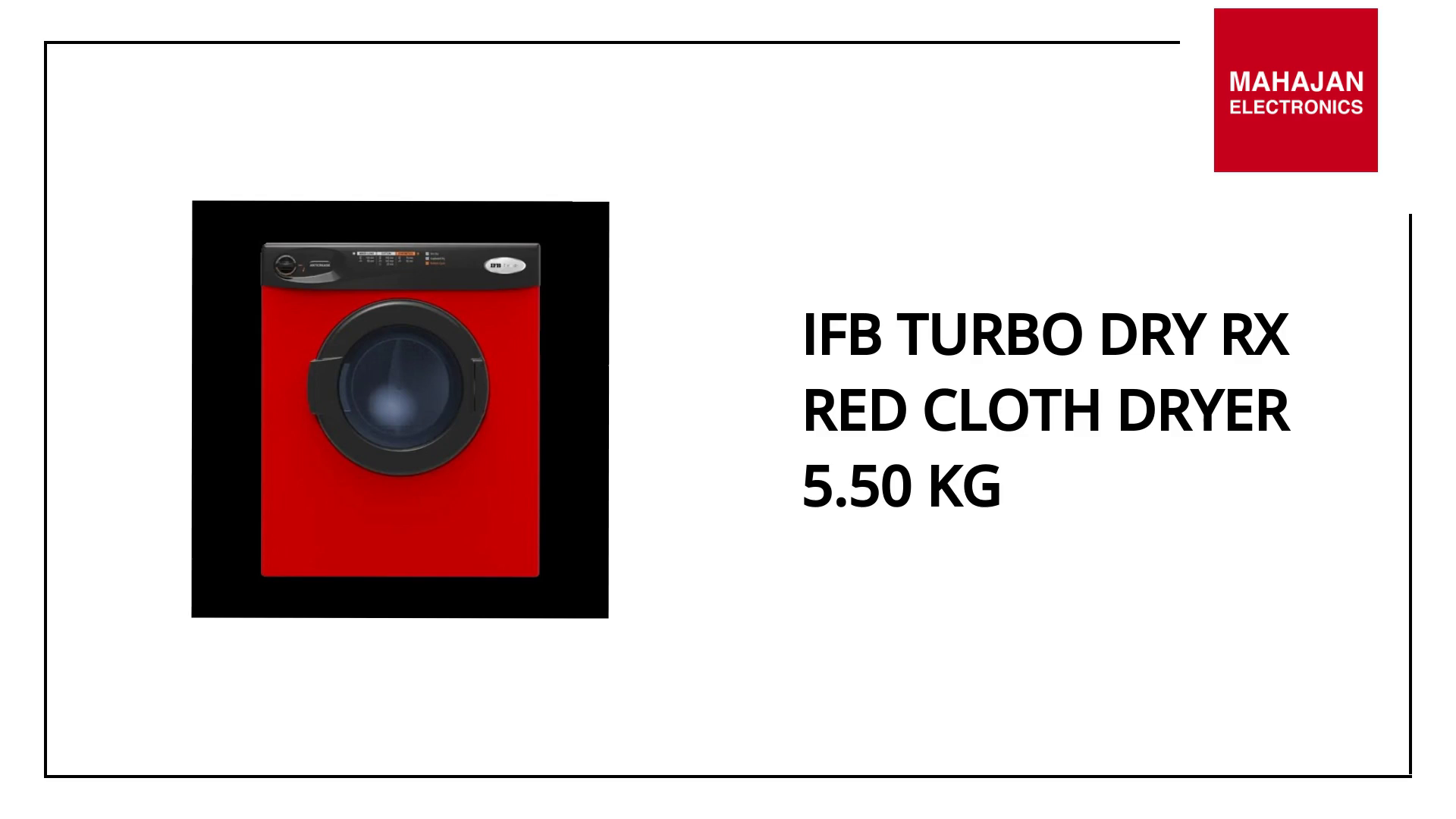 IFB Turbo Dry RX Red Cloth Dryer 5.50 KG by@Outfy