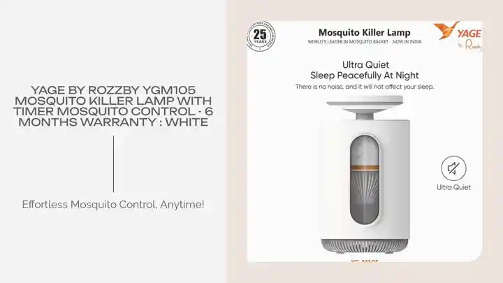 YAGE by Rozzby YGM105 Mosquito Killer Lamp with Timer Mosquito Control - 6 Months Warranty : White by@Outfy