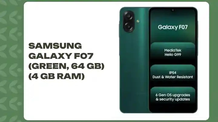 SAMSUNG Galaxy F07 (Green, 64 GB) (4 GB RAM) by@Outfy