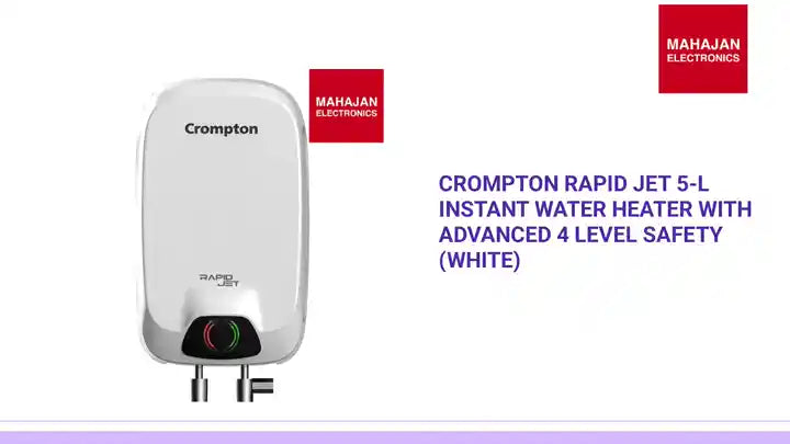 Crompton Rapid Jet 5-L Instant Water Heater with Advanced 4 level Safety (White) by@Outfy