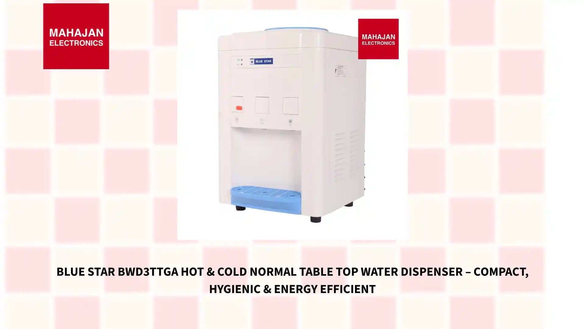 Blue Star BWD3TTGA Hot &amp; Cold Normal Table Top Water Dispenser &ndash; Compact, Hygienic &amp; Energy Efficient by@Outfy