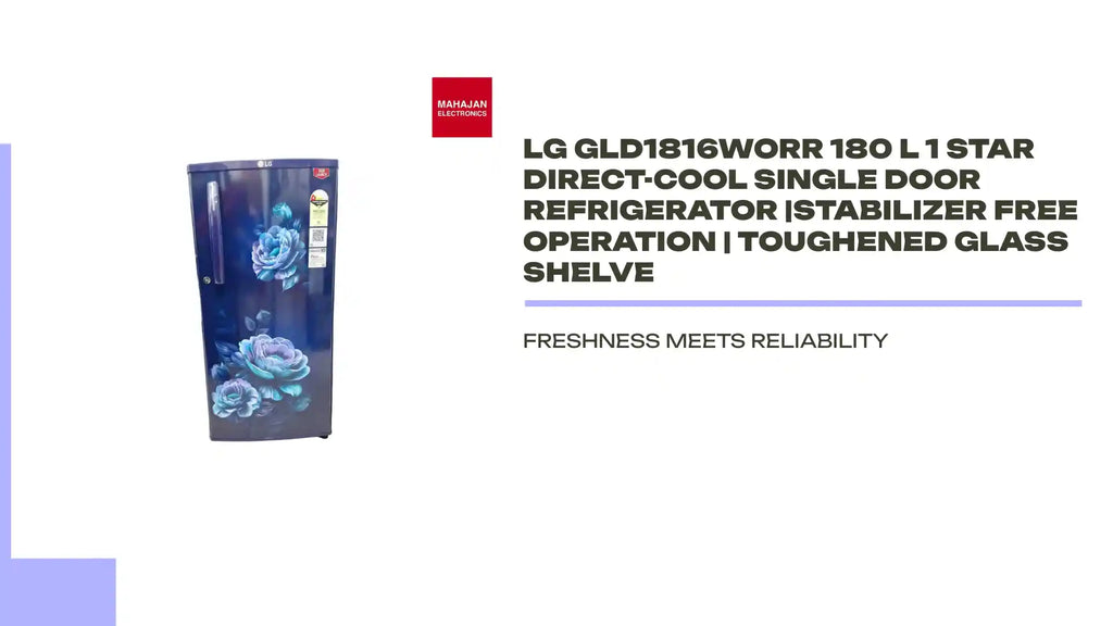 LG GLD1816WORR 180 L 1 Star Direct-Cool Single Door Refrigerator |Stabilizer Free Operation | Toughened Glass Shelve by@Outfy