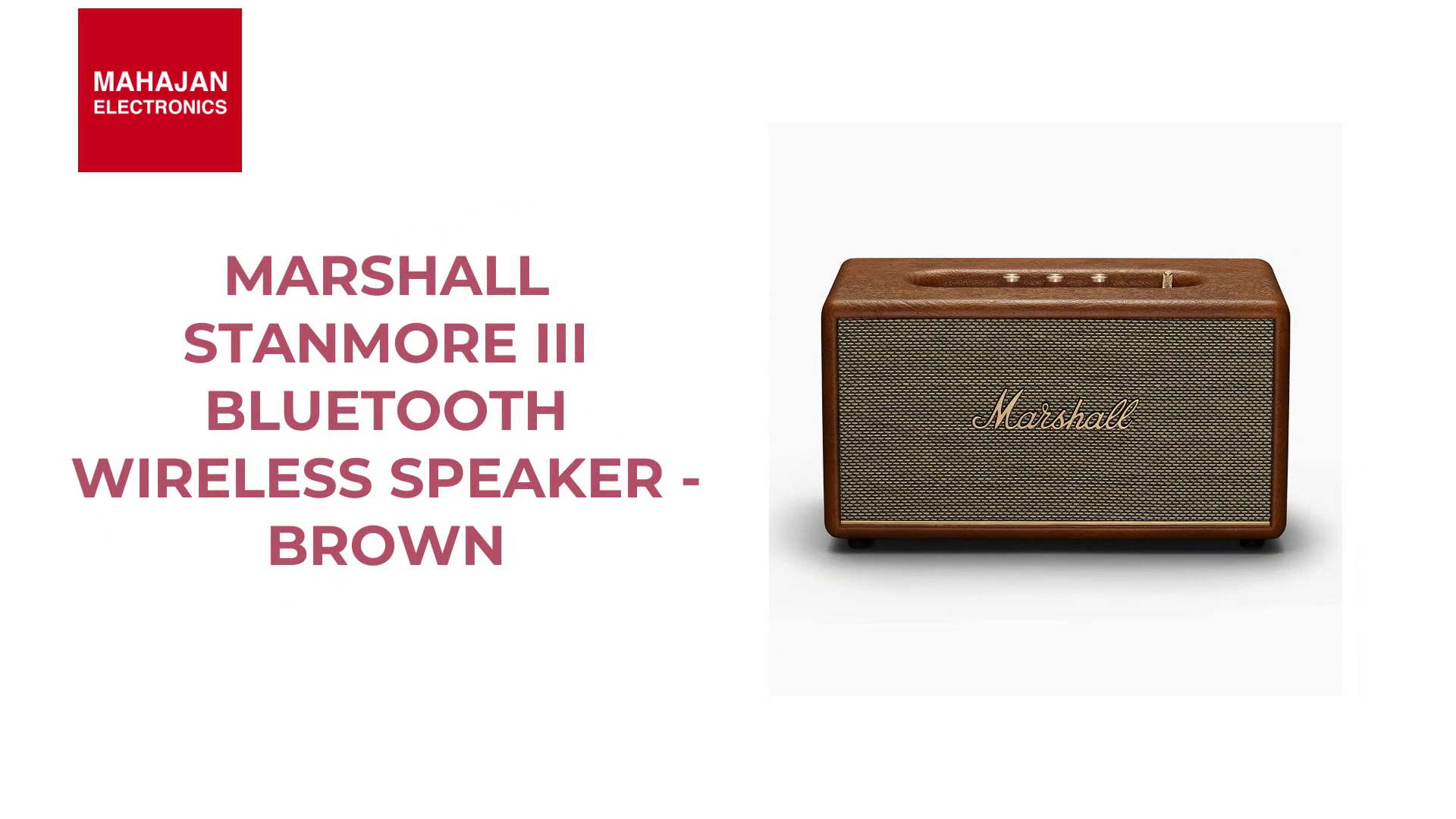 Marshall Stanmore III Bluetooth Wireless Speaker - Brown by@Outfy