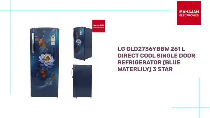 LG GLD2736YBBW 261 L Direct Cool Single Door Refrigerator (Blue Waterlily) 3 Star by@Outfy
