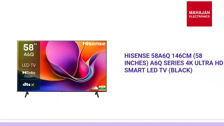Hisense 58A6Q 146cm (58 inches) A6Q Series 4K Ultra HD Smart LED TV (Black) by@Outfy