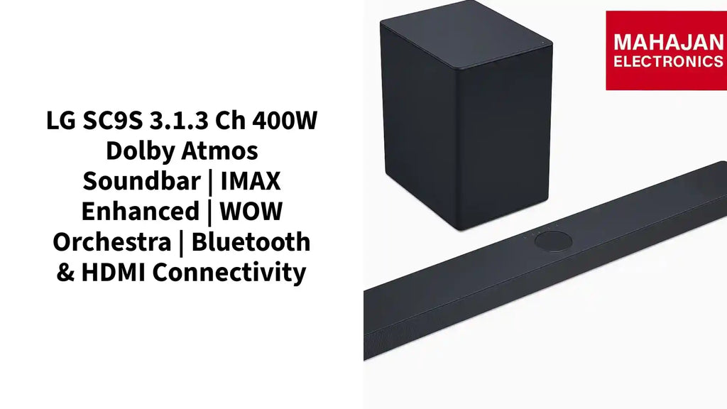 LG SC9S 3.1.3 Ch 400W Dolby Atmos Soundbar | IMAX Enhanced | WOW Orchestra | Bluetooth & HDMI Connectivity by@Outfy