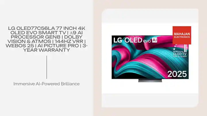 LG OLED77C56LA 77 Inch 4K OLED evo Smart TV | &alpha;9 AI Processor Gen8 | Dolby Vision & Atmos | 144Hz VRR | WebOS 25 | AI Picture Pro | 3-Year Warranty by@Outfy