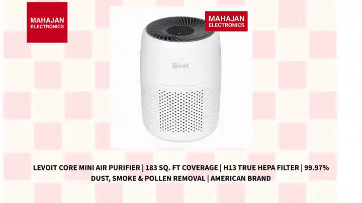 LEVOIT Core Mini Air Purifier | 183 Sq. Ft Coverage | H13 True HEPA Filter | 99.97% Dust, Smoke &amp; Pollen Removal | American Brand by@Outfy