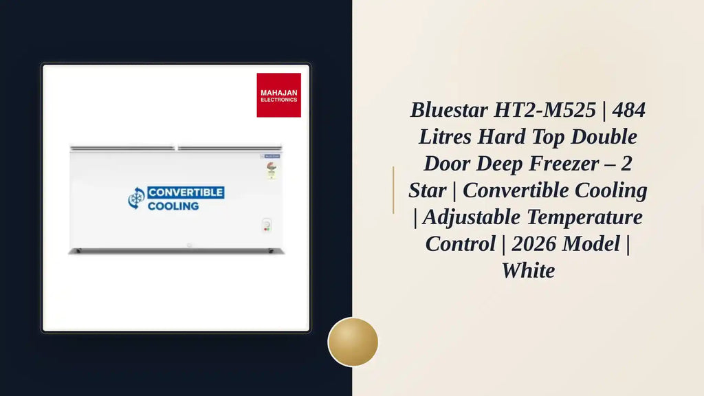 Bluestar HT2-M525 | 484 Litres Hard Top Double Door Deep Freezer &ndash; 2 Star | Convertible Cooling | Adjustable Temperature Control | 2026 Model | White by@Outfy