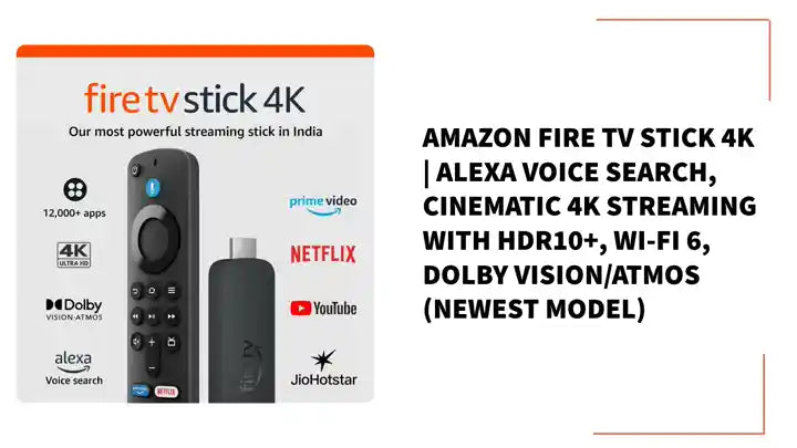 Amazon Fire TV Stick 4K | Alexa Voice Search, Cinematic 4K streaming with HDR10+, Wi-Fi 6, Dolby Vision/Atmos (newest model) by@Outfy
