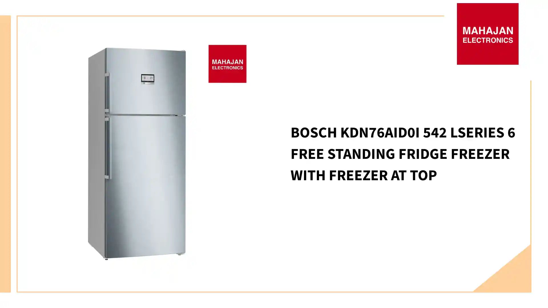 Bosch KDN76AID0I 542 LSeries 6 Free Standing Fridge Freezer With Freezer At Top by@Outfy