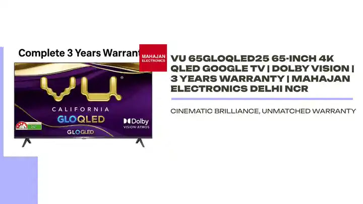 Vu 65GLOQLED25 65-inch 4K QLED Google TV | Dolby Vision | 3 Years Warranty | Mahajan Electronics Delhi NCR by@Outfy