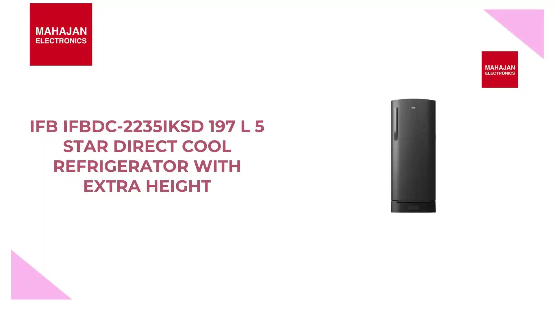 IFB IFBDC-2235IKSD 197 L 5 Star Direct Cool Refrigerator with Extra Height by@Outfy