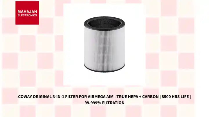 Coway Original 3-in-1 Filter for AirMega Aim | True HEPA + Carbon | 8500 Hrs Life | 99.999% Filtration by@Outfy