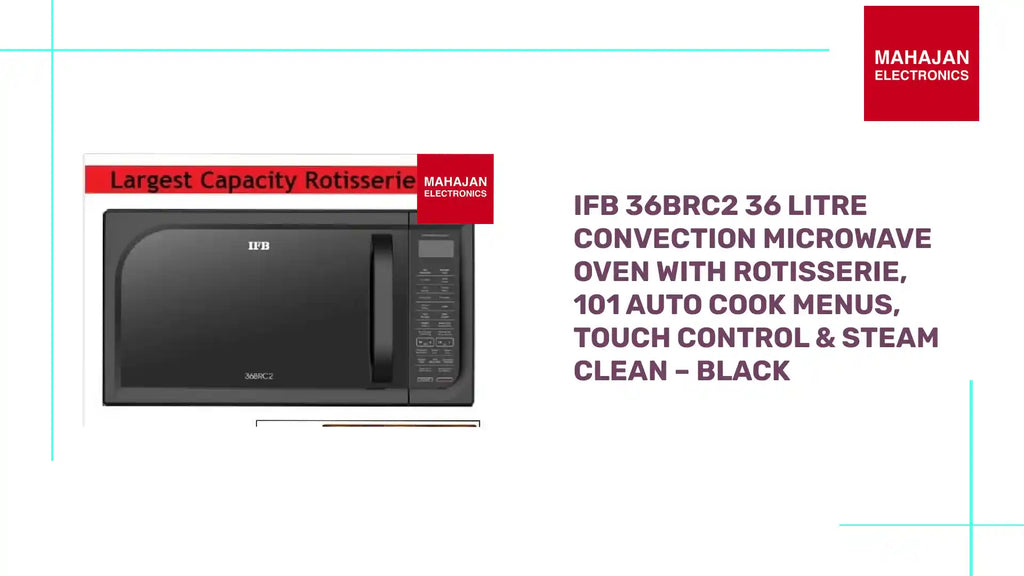 IFB 36BRC2 36 Litre Convection Microwave Oven with Rotisserie, 101 Auto Cook Menus, Touch Control & Steam Clean &ndash; Black by@Outfy