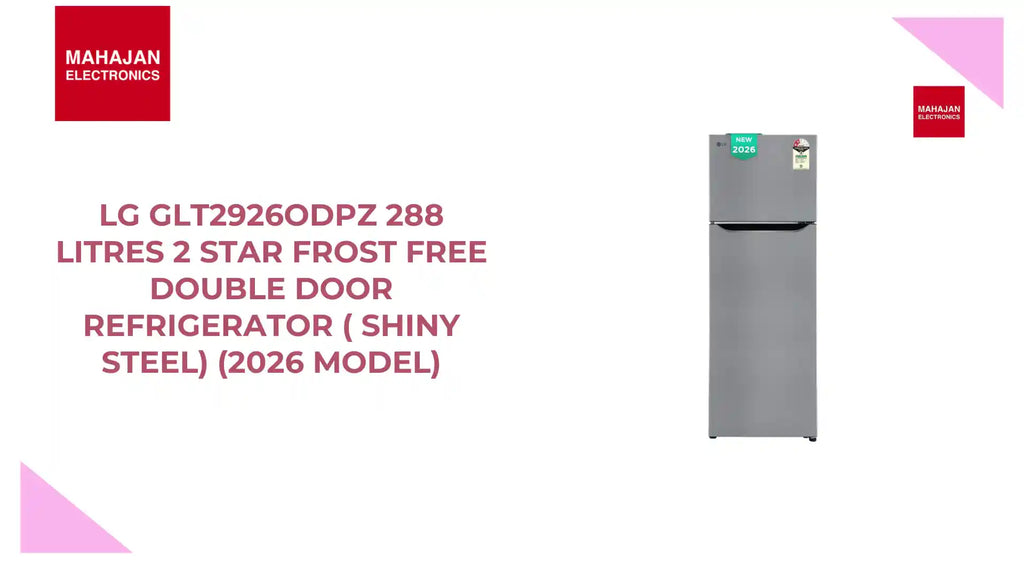LG GLT2926ODPZ 288 Litres 2 Star Frost Free Double Door Refrigerator ( Shiny Steel) (2026 Model) by@Outfy