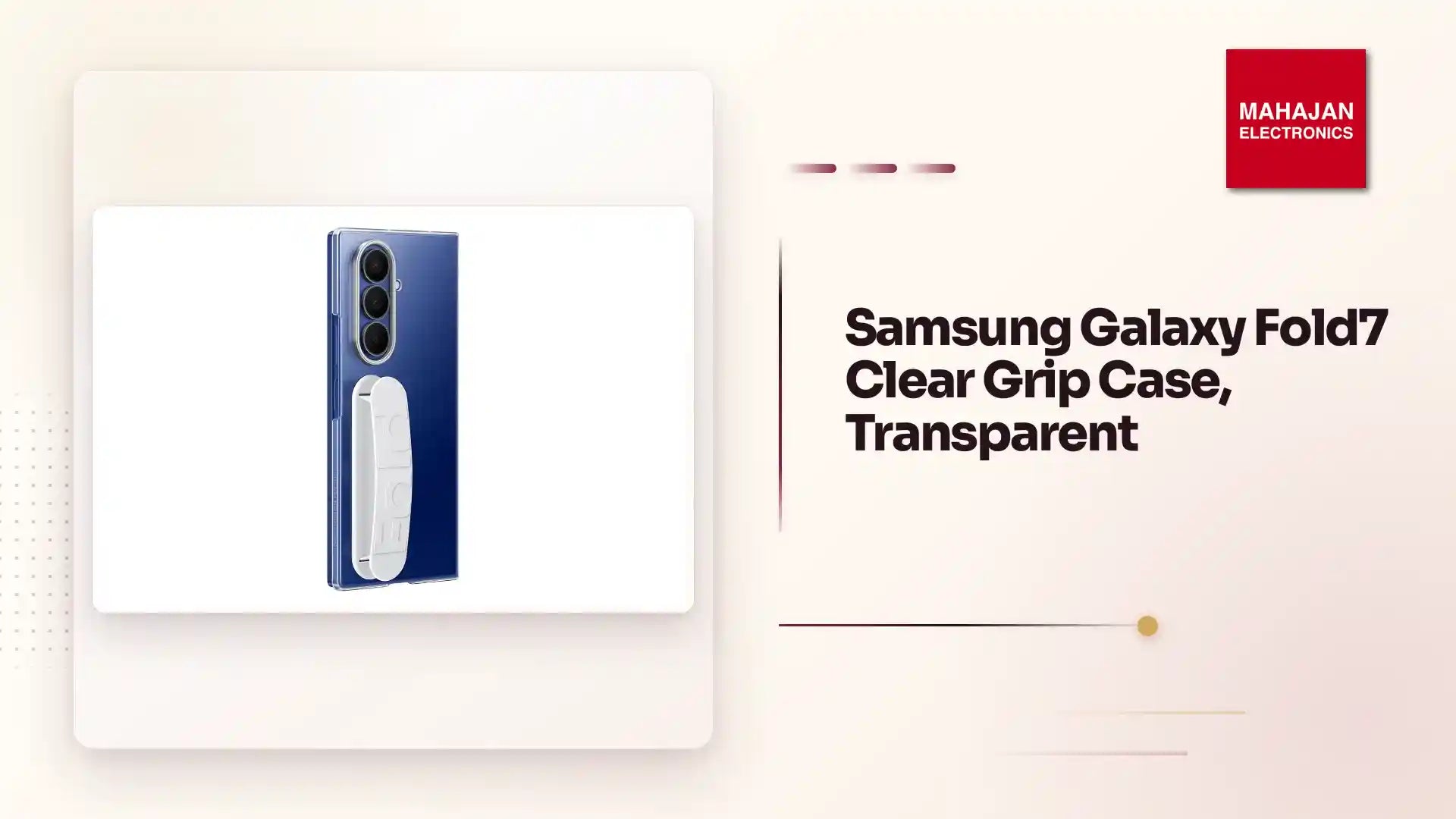 Samsung Galaxy Fold7 Clear Grip Case, Transparent by@Outfy