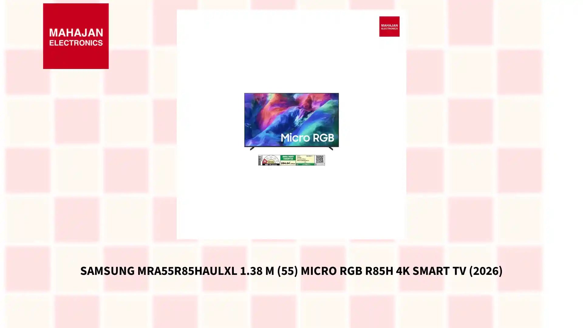 Samsung MRA55R85HAULXL 1.38 m (55) Micro RGB R85H 4K Smart TV (2026) by@Outfy