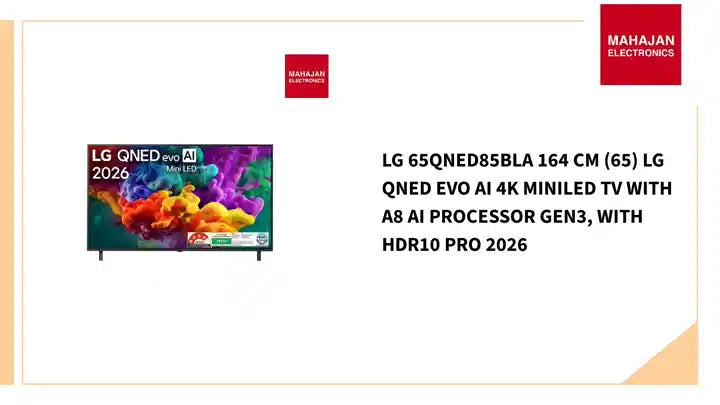 LG 65QNED85BLA 164 cm (65) LG QNED evo AI 4K MiniLED TV with &alpha;8 AI Processor Gen3, with HDR10 Pro 2026 by@Outfy