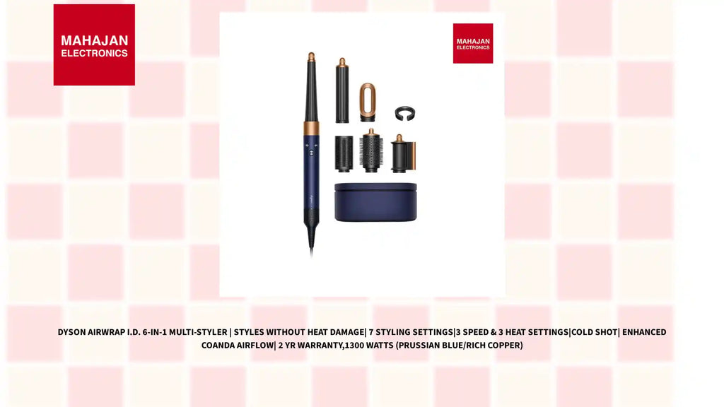 Dyson Airwrap I.D. 6-In-1 Multi-Styler | Styles Without Heat Damage| 7 Styling Settings|3 Speed & 3 Heat Settings|Cold Shot| Enhanced Coanda Airflow| 2 Yr Warranty,1300 Watts (Prussian Blue/Rich Copper) by@Outfy
