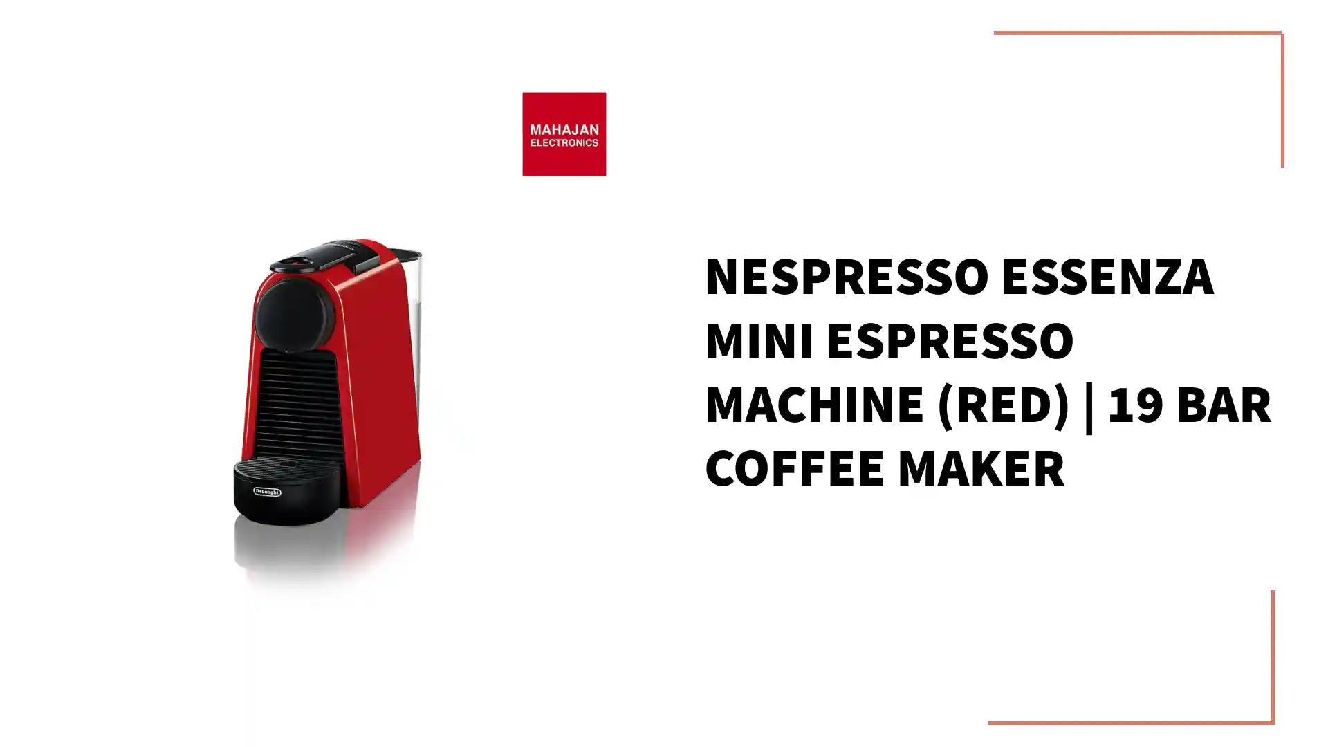Nespresso Essenza Mini Espresso Machine (Red) | 19 Bar Coffee Maker by@Outfy