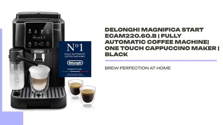 Delonghi Magnifica Start ECAM220.60.B | Fully Automatic Coffee Machine| One Touch Cappuccino Maker | Black by@Outfy