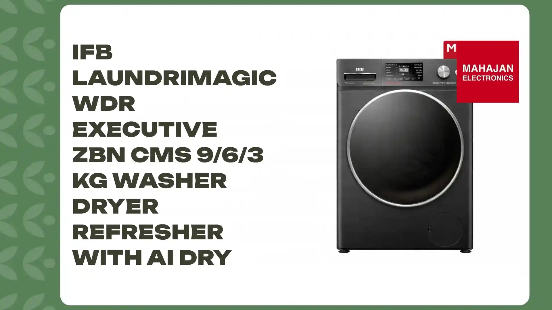 IFB LaundriMagic WDR Executive ZBN CMS 9/6/3 Kg Washer Dryer Refresher with AI Dry by@Outfy