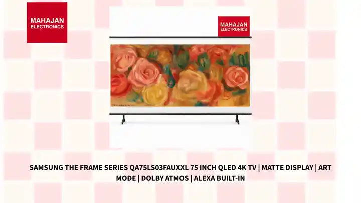 Samsung The Frame Series QA75LS03FAUXXL 75 Inch QLED 4K TV | Matte Display | Art Mode | Dolby Atmos | Alexa Built-in by@Outfy