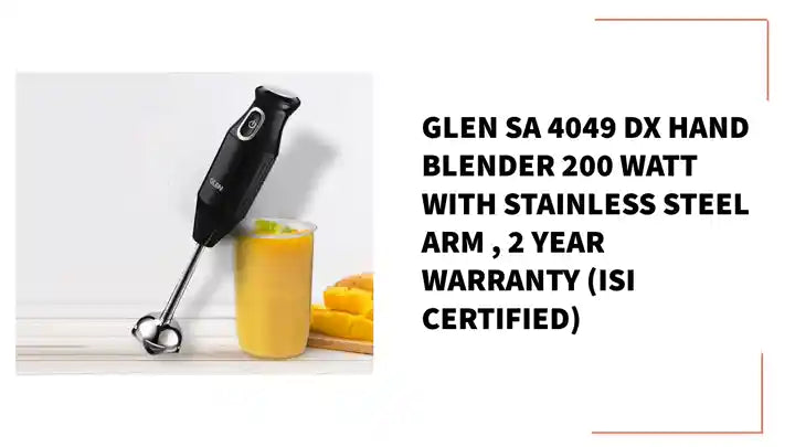 Glen SA 4049 DX Hand Blender 200 Watt with Stainless Steel Arm , 2 Year Warranty (ISI Certified) by@Outfy