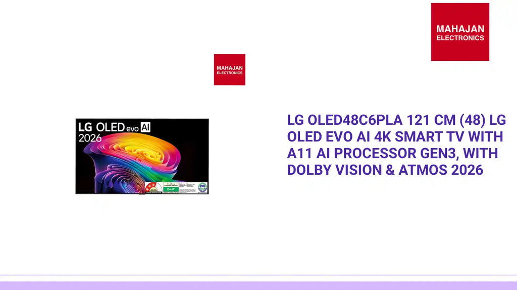 LG OLED48C6PLA 121 cm (48) LG OLED evo AI 4K Smart TV with &alpha;11 AI Processor Gen3, with Dolby Vision & Atmos 2026 by@Outfy