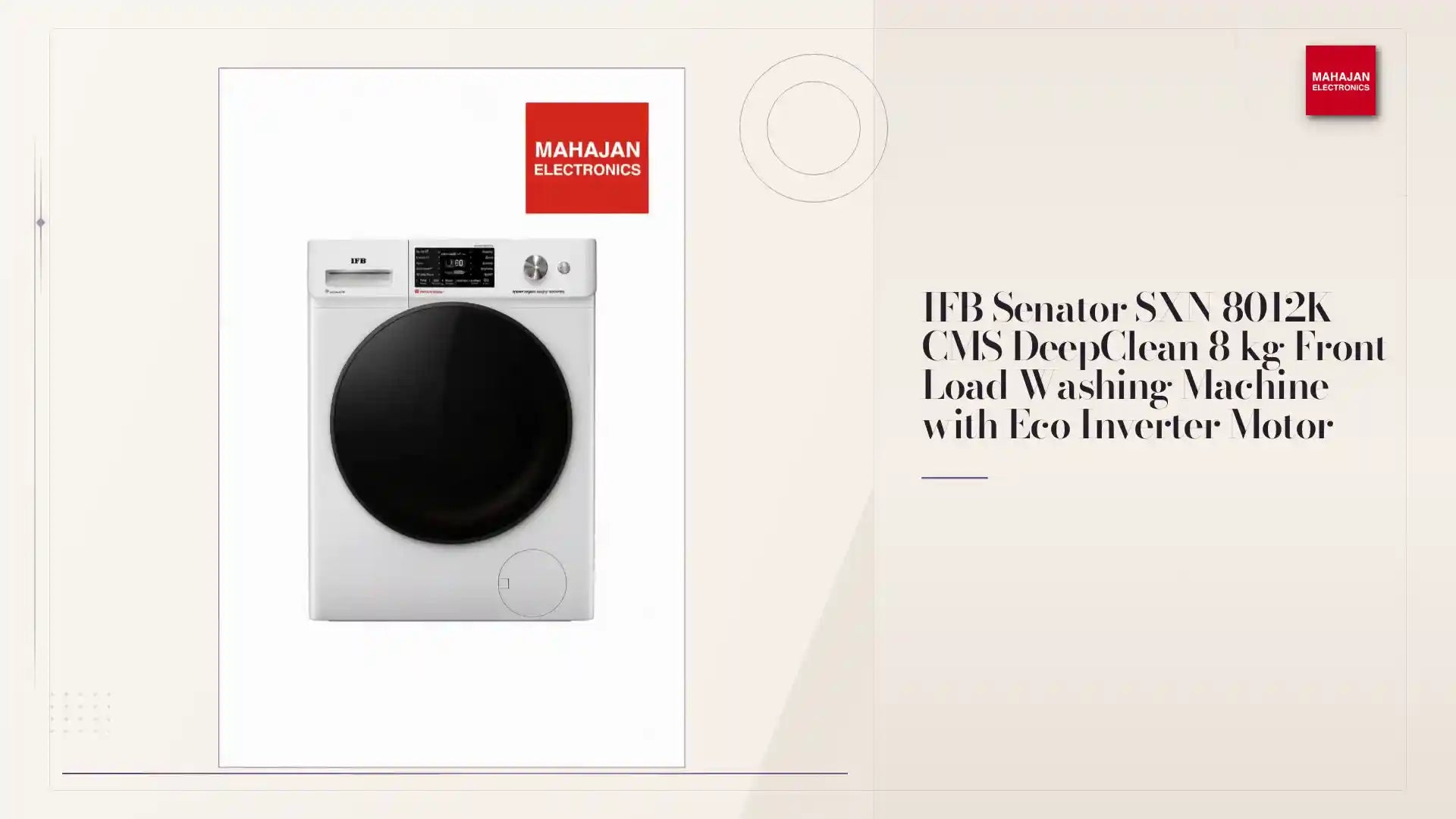 IFB Senator SXN 8012K CMS DeepClean 8 kg Front Load Washing Machine with Eco Inverter Motor by@Outfy