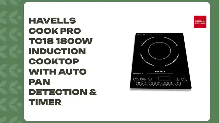 Havells Cook Pro TC18 1800W Induction Cooktop with Auto Pan Detection &amp; Timer by@Outfy