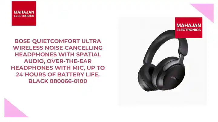 Bose QuietComfort Ultra Wireless Noise Cancelling Headphones with Spatial Audio, Over-The-Ear Headphones with Mic, Up to 24 Hours of Battery Life, Black 880066-0100 by@Outfy