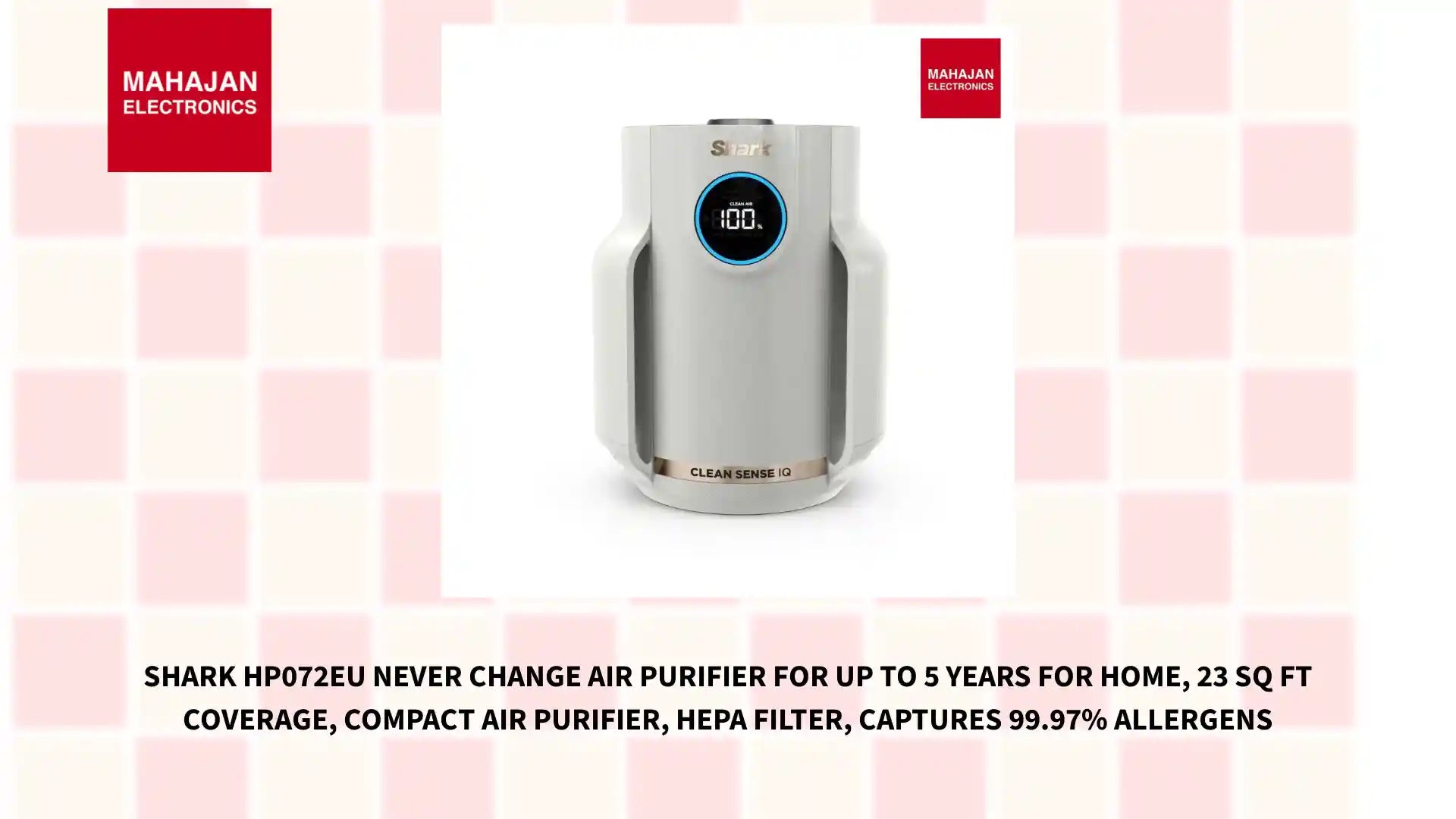 Shark HP072EU Never Change Air Purifier for up to 5 Years for Home, 23 sq ft Coverage, Compact Air Purifier, HEPA Filter, Captures 99.97% Allergens by@Outfy