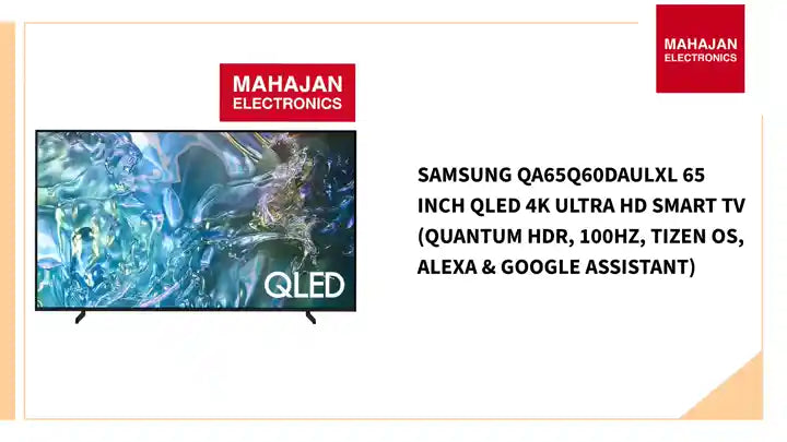 Samsung QA65Q60DAULXL 65 Inch QLED 4K Ultra HD Smart TV (Quantum HDR, 100Hz, Tizen OS, Alexa &amp; Google Assistant) by@Outfy