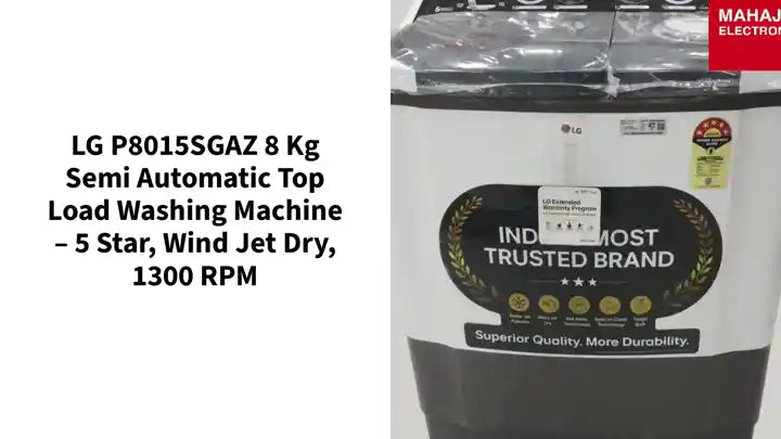 LG P8015SGAZ 8 Kg Semi Automatic Top Load Washing Machine &ndash; 5 Star, Wind Jet Dry, 1300 RPM by@Outfy