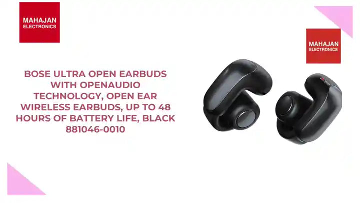 Bose Ultra Open Earbuds with OpenAudio Technology, Open Ear Wireless Earbuds, Up to 48 Hours of Battery Life, Black 881046-0010 by@Outfy