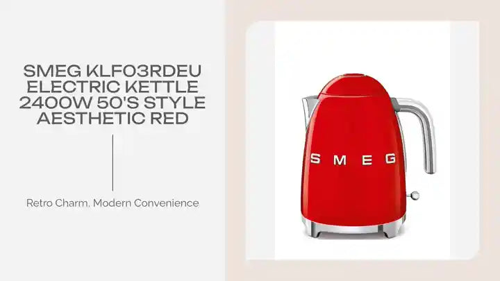 Smeg KLF03RDEU Electric Kettle 2400w 50's Style Aesthetic Red by@Outfy
