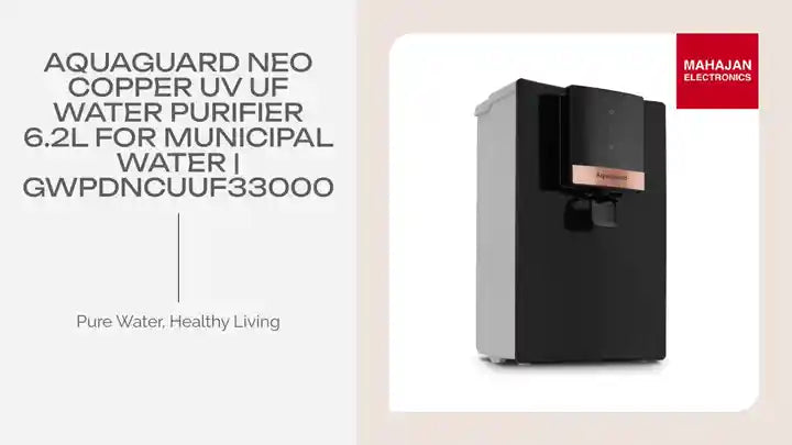 Aquaguard Neo Copper UV UF Water Purifier 6.2L for Municipal Water | GWPDNCUUF33000 by@Outfy