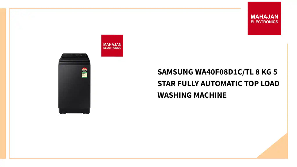 Samsung WA40F08D1C/TL 8 Kg 5 Star Fully Automatic Top Load Washing Machine by@Outfy