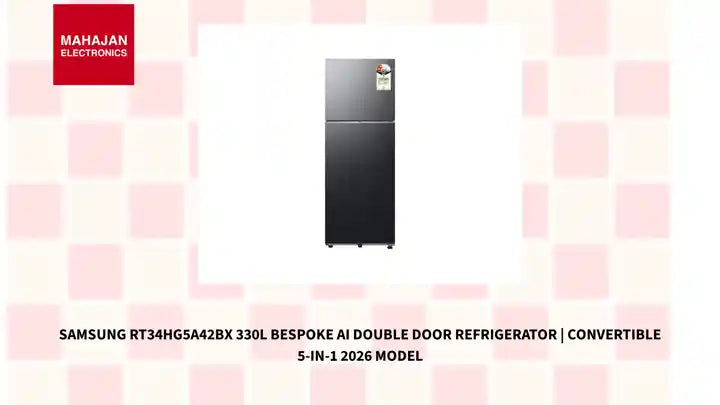 Samsung RT34HG5A42BX 330L Bespoke AI Double Door Refrigerator | Convertible 5-in-1 2026 Model by@Outfy