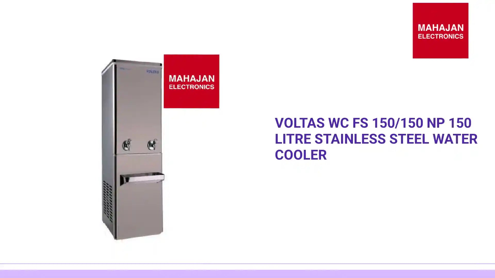 Voltas WC FS 150/150 NP 150 Litre Stainless Steel Water Cooler by@Outfy