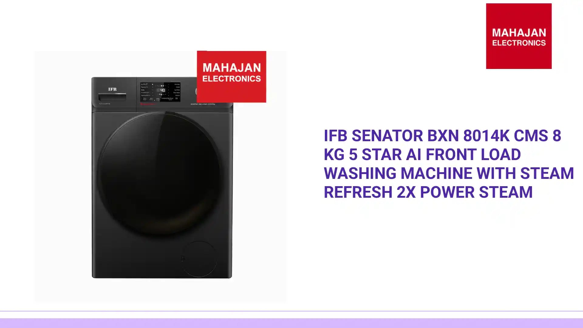 IFB Senator BXN 8014K CMS 8 Kg 5 Star AI Front Load Washing Machine with Steam Refresh 2X Power Steam by@Outfy
