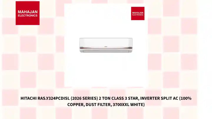 Hitachi RAS.Y324PCDISL (2026 Series) 2 Ton Class 3 Star, Inverter Split AC (100% Copper, Dust Filter, 3700XXL White) by@Outfy