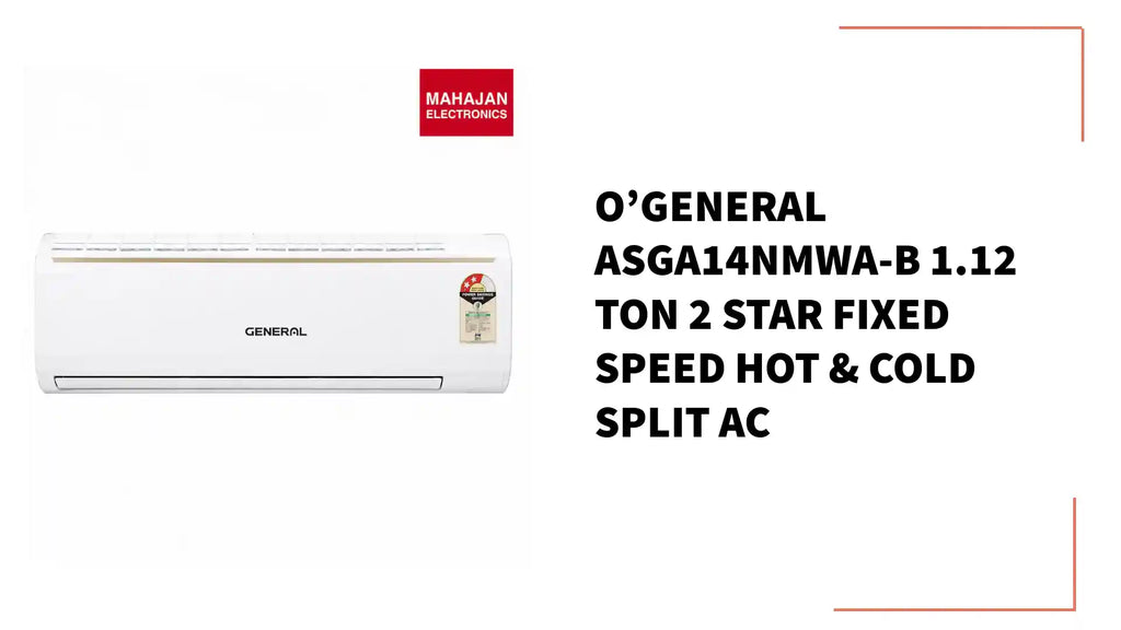 O&rsquo;General ASGA14NMWA-B 1.12 Ton 2 Star Fixed Speed Hot & Cold Split AC by@Outfy